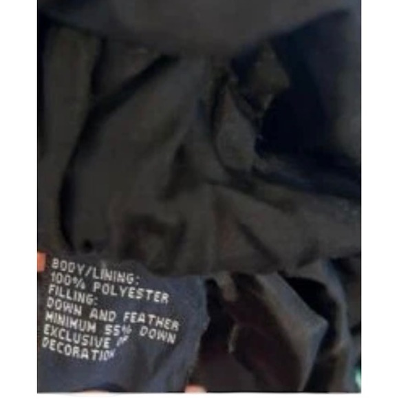 Tommy Hilfiger Black Puffer Jacket Down Feather Y2K‎ vintage sz medium - Picture 2 of 2